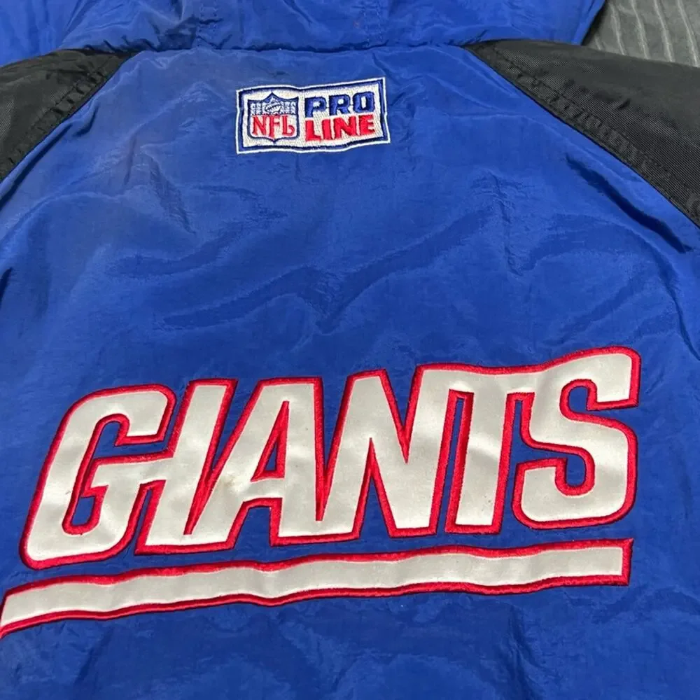 Vintage Starter New York Giants Half Zip Jacket Proline MEDIUM NFL Football